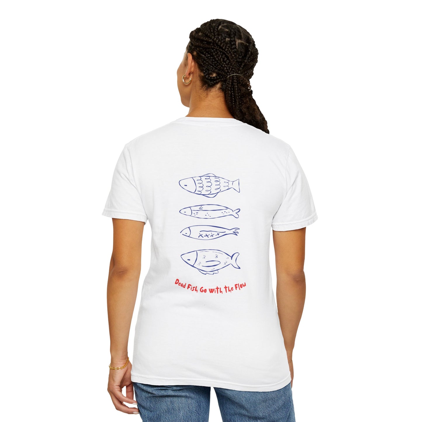 Go With the Flow – Women’s Rebel Fish Graphic T-Shirt
